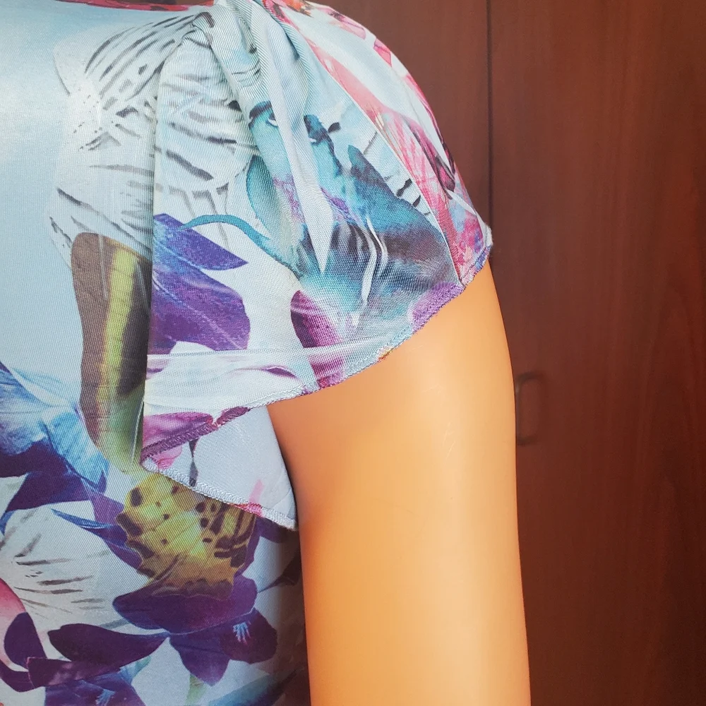 Apt. 9 Floral and Butterfly Printed Summer Dress - Picture 10 of 13